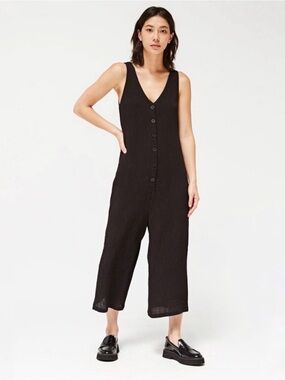 Lacausa Elderflower Jumpsuit Black Size Medium